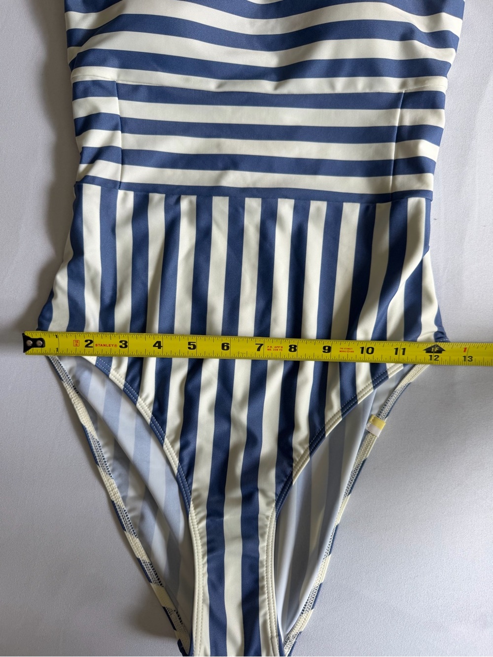NWOT Summersalt "The Tie Oasis" Blue White Nautical Striped One Piece Swim Suit - Picture 14 of 16